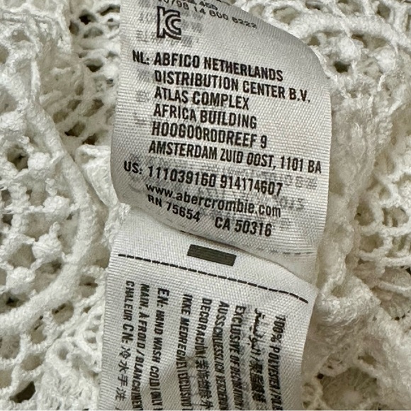 Abercrombie & Fitch Womens Sz XS S White Lace Tunic Sleeveless Swim Cover Up - Picture 9 of 12
